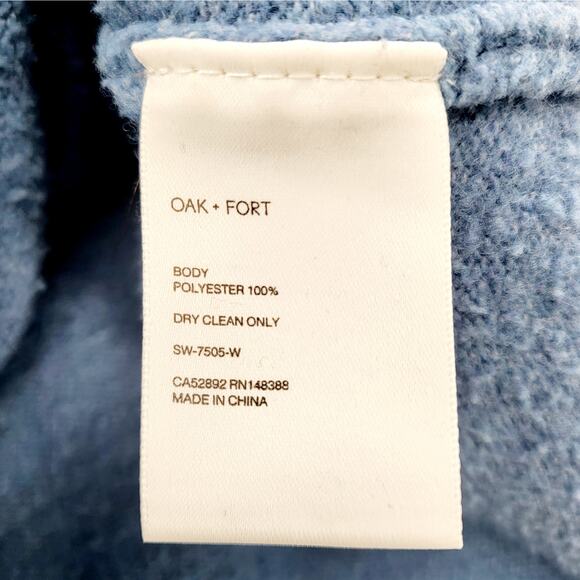 Oak + Fort Light Blue Pullover V-Neck Ribbed Detail Sweater Vest Women's Size XS - Picture 4 of 5